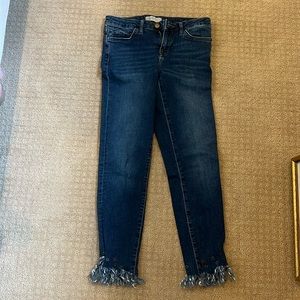 Zara Frayed Ankle Jeans